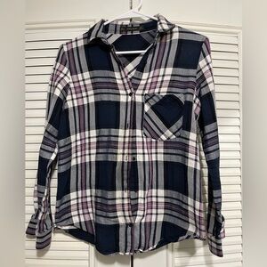 Zara checked plaid shirt, size S
